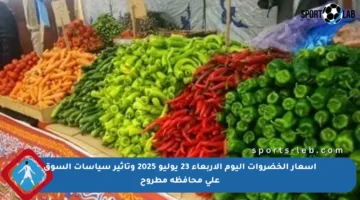 أسعار الخضروات اليوم الأربعاء 23 يوليو 2025 وتأثير سياسات السوق على محافظة مطروح